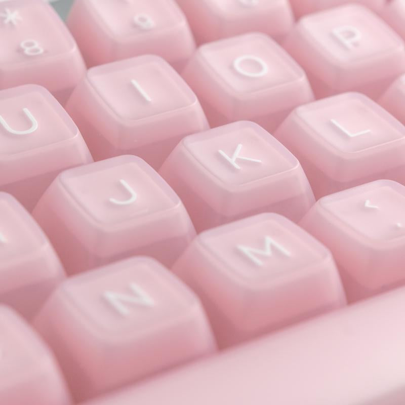 ULTRAEQUIP White Jade Keycaps 160 Keys Double Shot PBT Keycaps RSA Profile Translucent Shine through Keycaps Custom Keycap Set with Split/ 7U Spacebar for Alice/ 61/64/68/84/87/100/104/108 Mechanical Keyboard