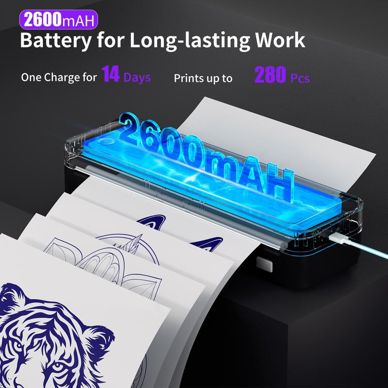 JADENS Wireless Tattoo Transfer Stencil Printer, Portable Thermal Tattoo Machine for Tattoo Beginners with 40Pcs Stencil Paper, Rechargeable & Inkless