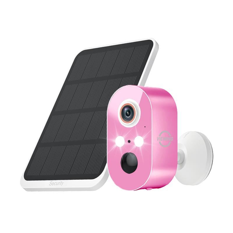 Viewing Solar Surveillance Camera 1080P 2K IP65 Weatherproof Mini Camera Wifi Bluetooth Outdoor Nightvision with People and Motion Detection