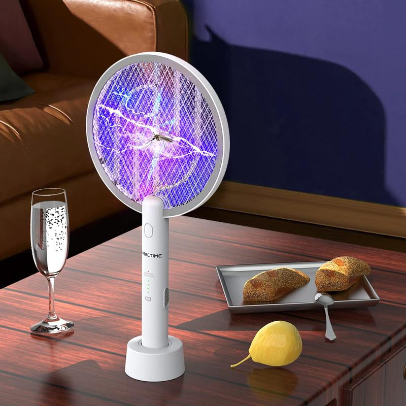 Electric Fly Swatter Rechargeable Bug Zapper 2 in 1 Fly Swatter with 1200Mah Battery for Bedroom, Kitchen, Terrace