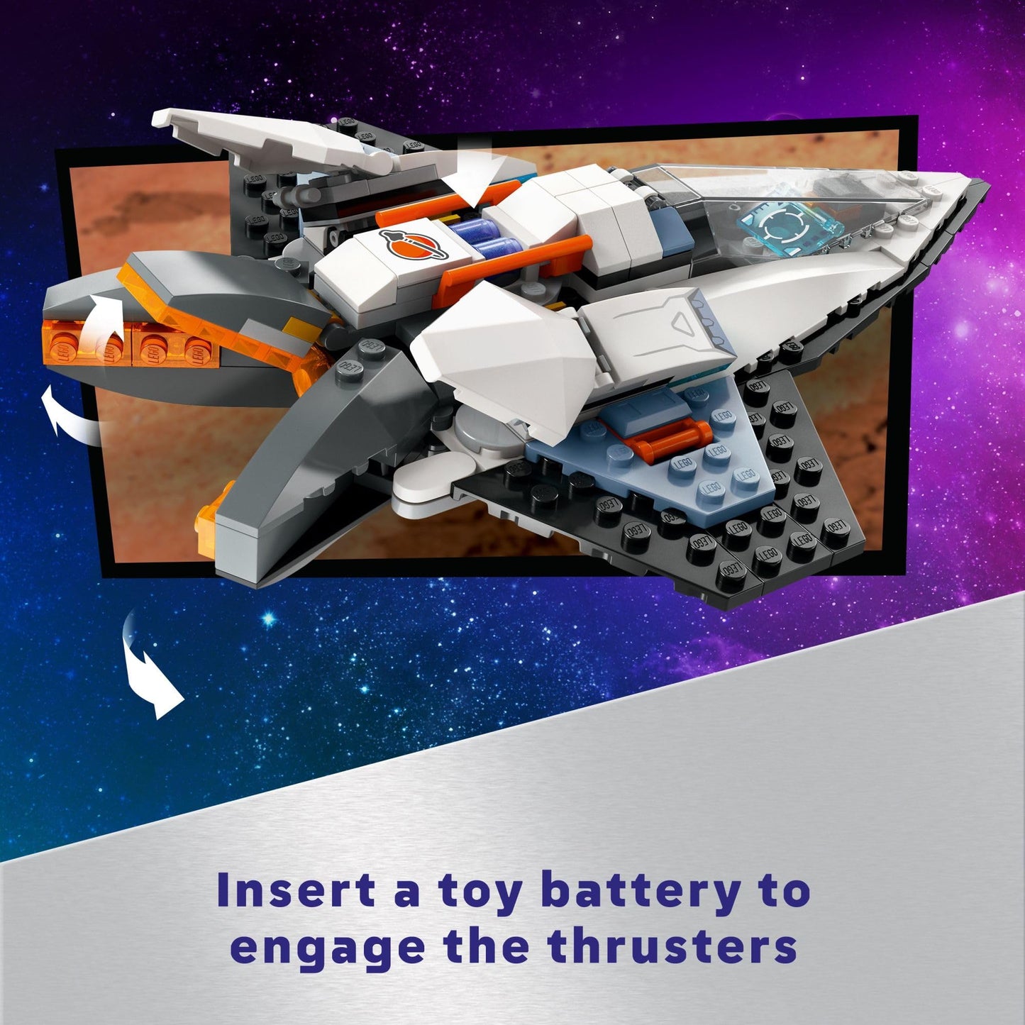 LEGO® City Nave Espacial Interestelar para armar un Cohete Espacial de colección; los niños exploradores podrán planear su Propio Viaje a Marte o a Cualquier Lugar a Donde Llegue su imaginación 60430