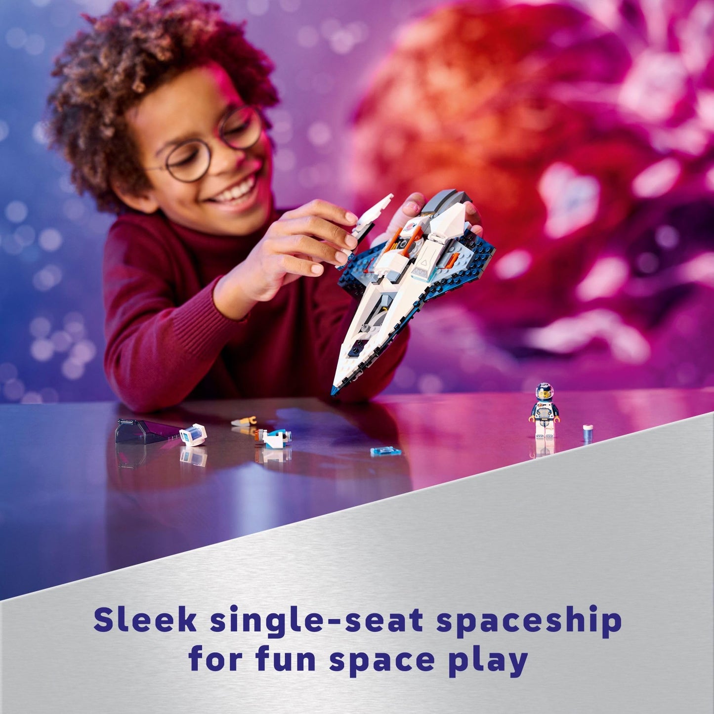 LEGO® City Nave Espacial Interestelar para armar un Cohete Espacial de colección; los niños exploradores podrán planear su Propio Viaje a Marte o a Cualquier Lugar a Donde Llegue su imaginación 60430