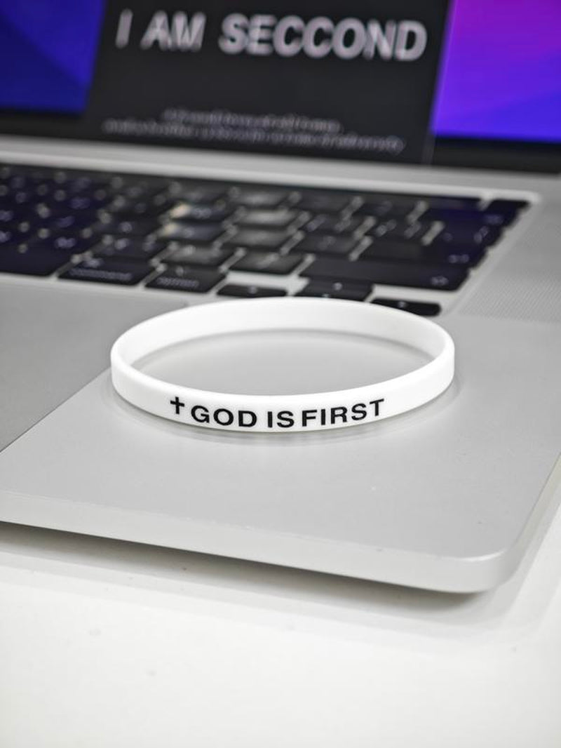 2-Packs-God IS FIRST BRACELET I AM SECOND Motivational Message Man BRACELET Thin Style Religious Easter Gifts Springtok