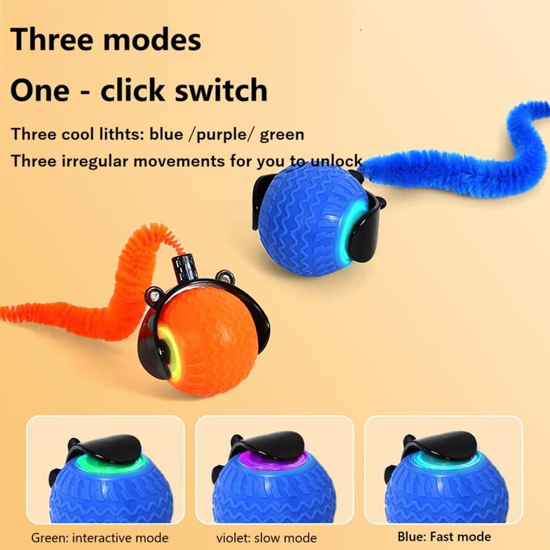 Smart Interactive Cat Ball Toy for Indoor Cats,Automatic Self-Moving Cats Dogs Ball with USB Charging,Obstacle Avoidance Smart Cat Toys for Keep Them Busy for Small/Medium/Large Cats Dogs Outdoor Pet Toy Rolling Cat Toys Smart Interactive Kitten