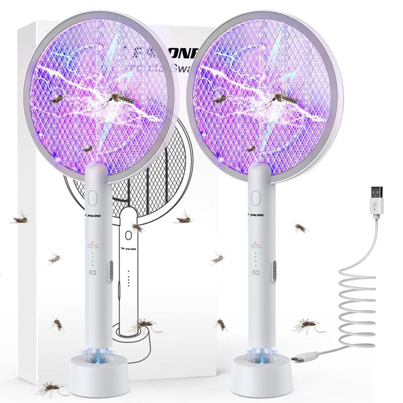 Electric Fly Swatter Rechargeable Bug Zapper 2 in 1 Fly Swatter with 1200Mah Battery for Bedroom, Kitchen, Terrace