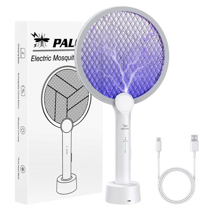 Electric Fly Swatter Rechargeable Bug Zapper 2 in 1 Fly Swatter with 1200Mah Battery for Bedroom, Kitchen, Terrace