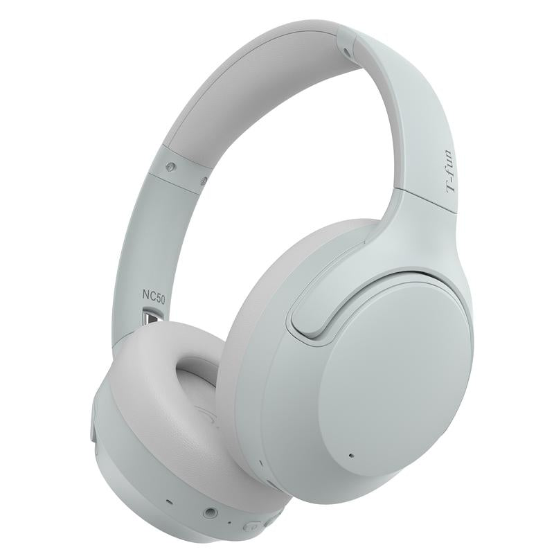 T-Fun NC50 Hybrid ANC Wireless Headphones, Built-In Mic, Low Latency,Be Aware of Safety Mode,Custom EQ, Over-Ear, Android/Iphone
