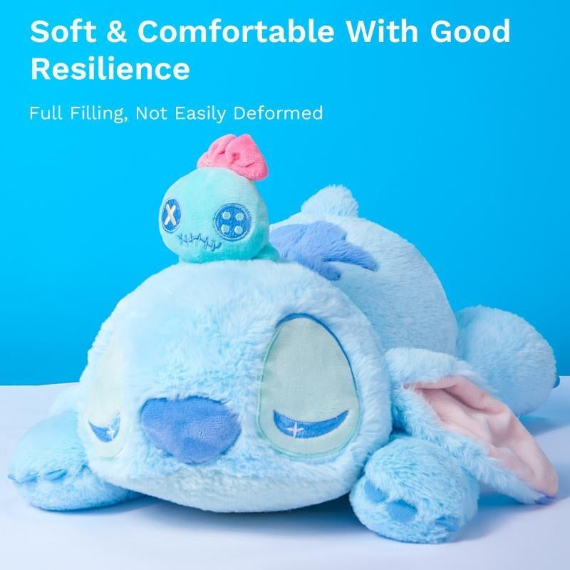 Dreamy Planet Series: 16 - Inch Stitch and Companion Plush Dolls in Lounge Pose - Perfect for Bedroom, Sofa, and Cuddling Stuffed Toys Huggable