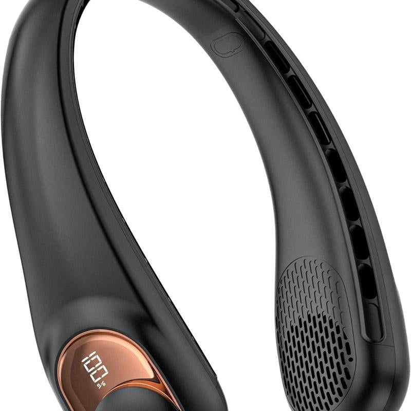 Portable Neck Fan, 5200Mah Rechargeable, 4H Use, Hands-Free Bladeless, 3 Speeds, for Travel, Sports, Office, Gift for Women Men,