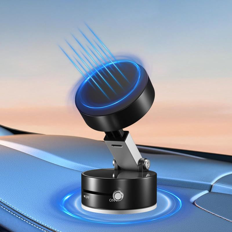 Vacuum Magnetic Phone Holder Stand – Foldable & Retractable Mount with Strong Magnetic Suction, Portable Phone Stand for Car, Mirror, Gym & Multi-Scene Use | Bubble-Free, Spotless Screen Design