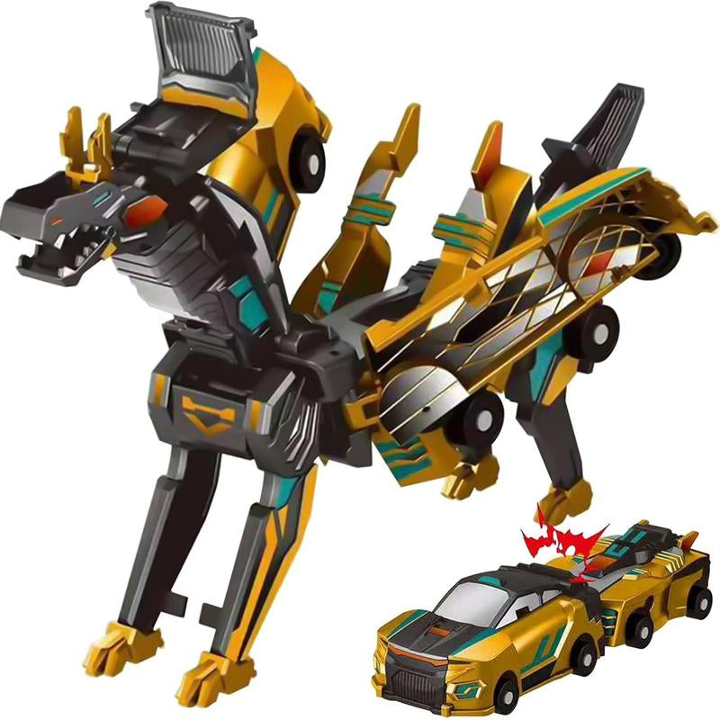 Transform Car Toys into Magical Flying Dinosaur and Unicorns!2Pcs Transforming Car-Robot for Kids, Automatic Deformation of Magnetic Connections. Cars Kids