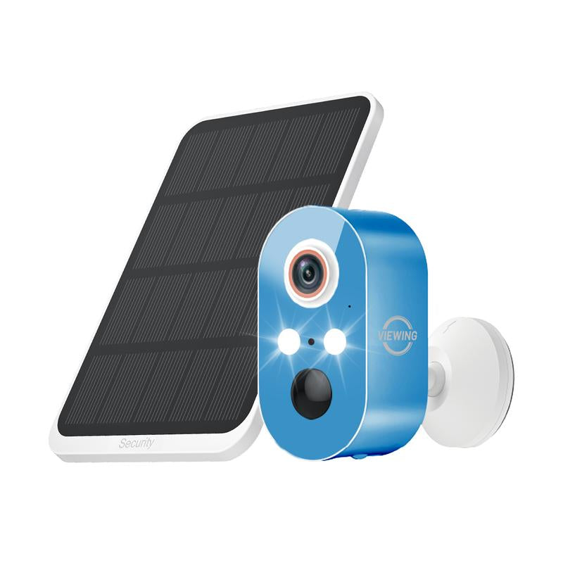 Viewing Solar Surveillance Camera 1080P 2K IP65 Weatherproof Mini Camera Wifi Bluetooth Outdoor Nightvision with People and Motion Detection