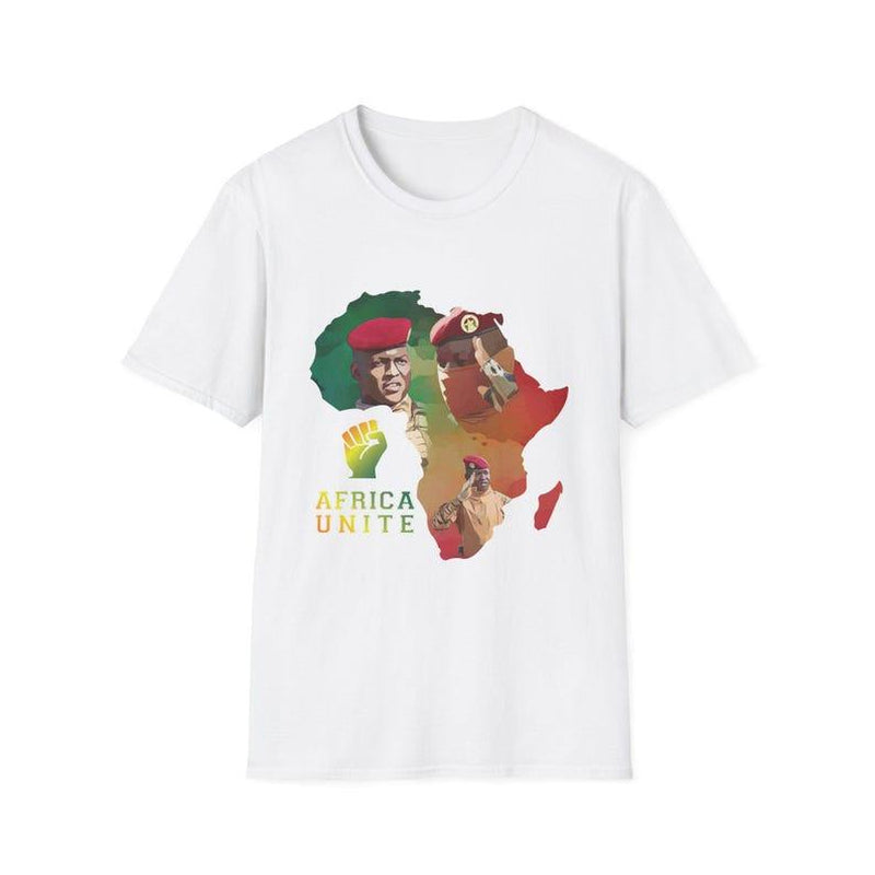 Africa Unite Unisex T-Shirt Featuring Support for President Ibrahim Traore and Pan-African Unity Movement