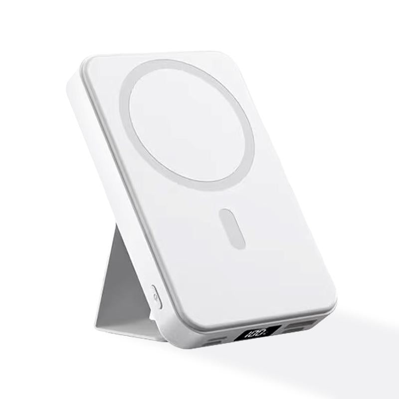 Magnetic Wireless Portable Charger with Stand, Foldable Power Bank with Type-C Cable LED Display 22.5W 10, 000Mah PD Fast Charging Lighting Battery Pack for Iphone 16/15/15 Plus/15 Pro/15 Pro Max, Iphone 14/13/12 Series