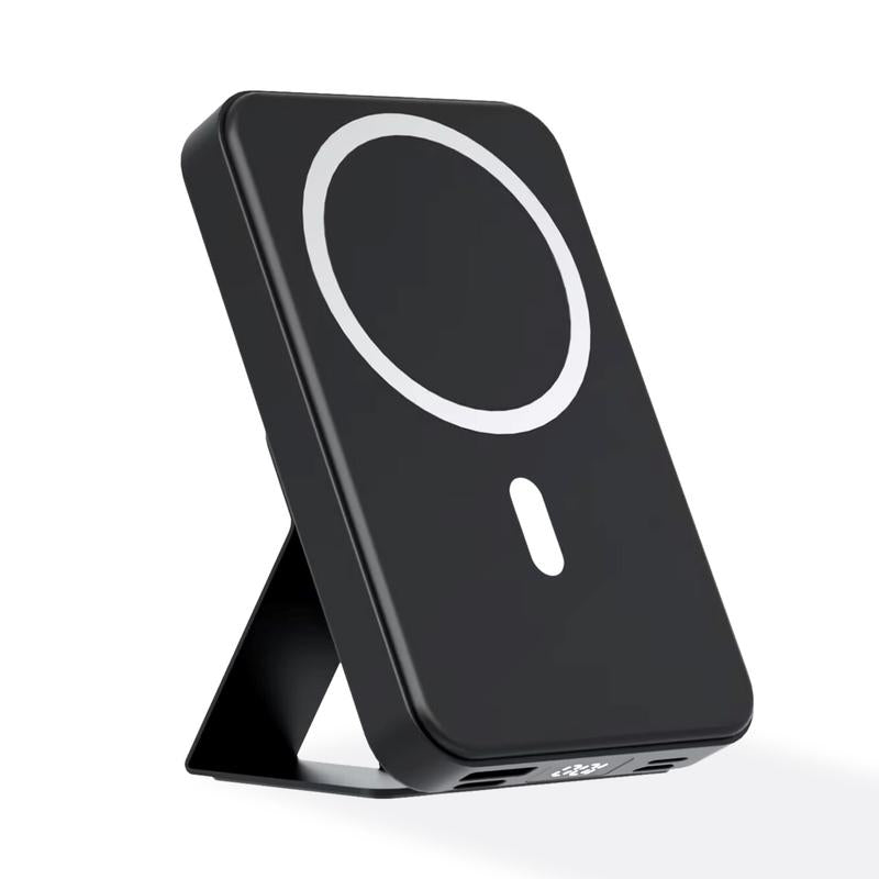 Magnetic Wireless Portable Charger with Stand, Foldable Power Bank with Type-C Cable LED Display 22.5W 10, 000Mah PD Fast Charging Lighting Battery Pack for Iphone 16/15/15 Plus/15 Pro/15 Pro Max, Iphone 14/13/12 Series