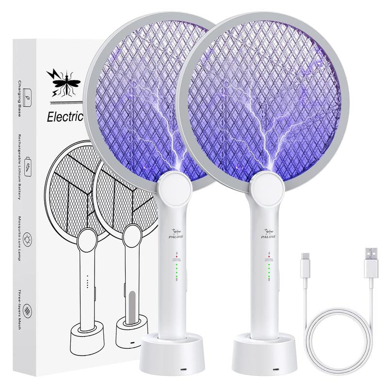 Electric Fly Swatter Rechargeable Bug Zapper 2 in 1 Fly Swatter with 1200Mah Battery for Bedroom, Kitchen, Terrace