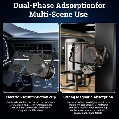 Vacuum Magnetic Phone Holder Stand – Foldable & Retractable Mount with Strong Magnetic Suction, Portable Phone Stand for Car, Mirror, Gym & Multi-Scene Use | Bubble-Free, Spotless Screen Design