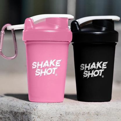 Shake Shot Variety Packs 4 Oz Mini Pre-Workout & Supplement Bottle with Clip & Shaker Ball