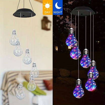1Pc of Solar Outdoor Courtyard Bulb Wind Chime Landscape Decorative Light, Outdoor LED Wind Chime Light for Festive Illumination