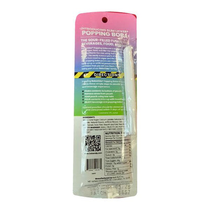 Slime Licker Sour Boba Popping Pearls – Green Apple, Blue Raspberry, Grape & Strawberry Lemonade – Tangy Burst-Filled Toppings for Drinks & Snacks Beverage