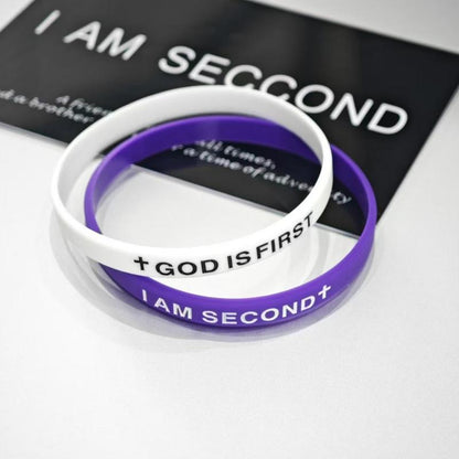 2-Packs-God IS FIRST BRACELET I AM SECOND Motivational Message Man BRACELET Thin Style Religious Easter Gifts Springtok