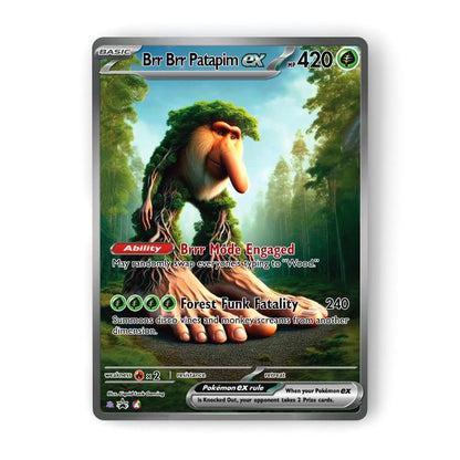 Italian Brainrot Pokemon - Custom Holographic Fan-Art Cards - Hilarious Affordable Gift for Meme & Pokemon Fans