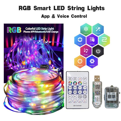 RGB Phantom LED Light - Intelligent Point-Controlled Voice-App, Waterproof, Sun Resistance, Ideal for Indoors & Outdoors, Music Sync LED Strip, Mother'S Day Gift