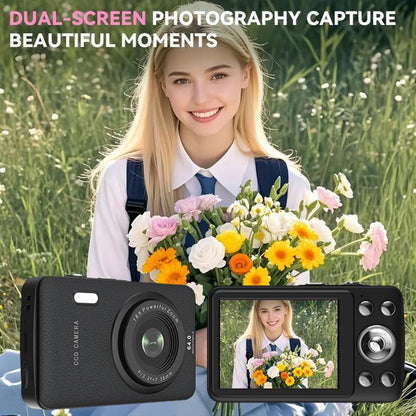 1080P Auto Focus Digital Camera, with 32Gmemory Card, Compact Portable Camera, Point and Shoot Camera, 16Xzoom, Device, Teenagersbeginners, Teen Girl Boy Gift