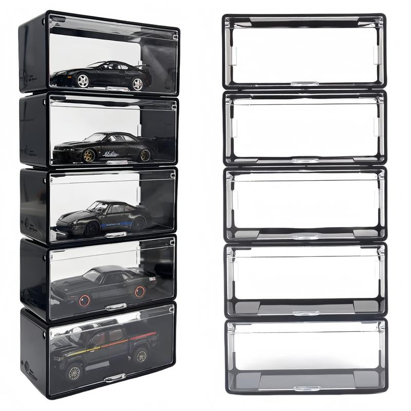 Super Mini Wheels 1:64 Display Case 5-Pack Clip on Storage Box for 1/64 Cars
