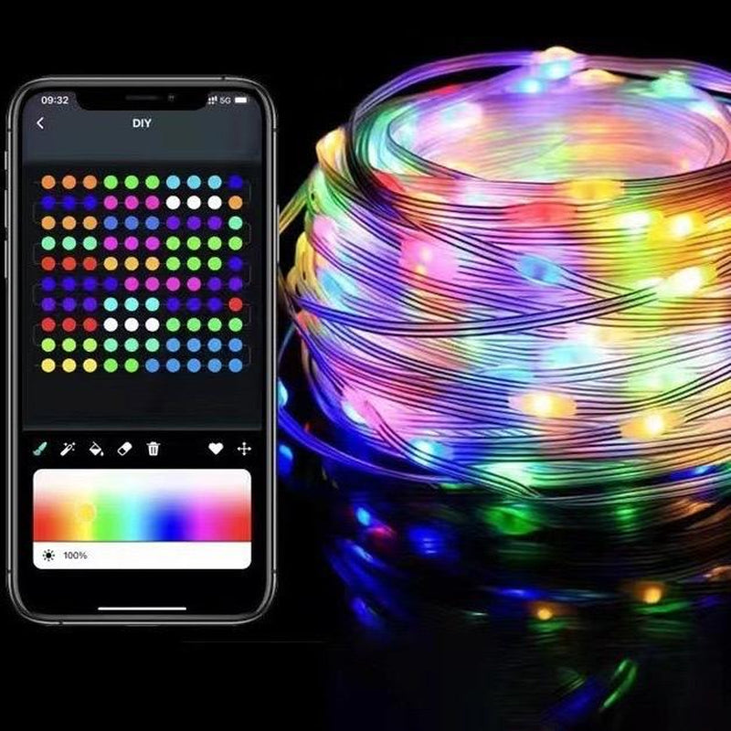 RGB Phantom LED Light - Intelligent Point-Controlled Voice-App, Waterproof, Sun Resistance, Ideal for Indoors & Outdoors, Music Sync LED Strip, Mother'S Day Gift