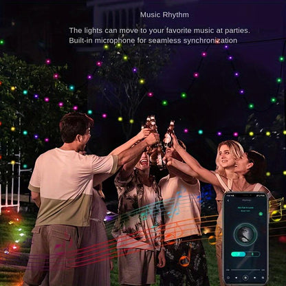 RGB Phantom LED Light - Intelligent Point-Controlled Voice-App, Waterproof, Sun Resistance, Ideal for Indoors & Outdoors, Music Sync LED Strip, Mother'S Day Gift