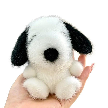 Puffy Shop Handmade Plush Cute Puppy Bag Charm Pendant Keychain Charms Soft Holiday Gift Handmade Pom Pom Keychain