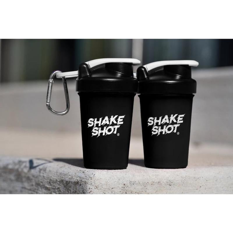 Shake Shot Variety Packs 4 Oz Mini Pre-Workout & Supplement Bottle with Clip & Shaker Ball