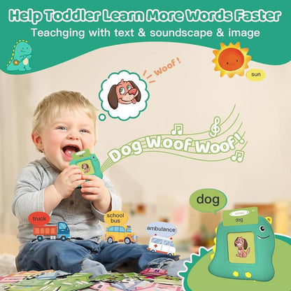 Talking Flash Cards with 224 Sight Wordsmontessori Toys, Speech Therapy, Autismsensory Toys, Educational Language Learning Toy Animal