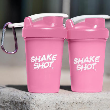 Shake Shot Variety Packs 4 Oz Mini Pre-Workout & Supplement Bottle with Clip & Shaker Ball