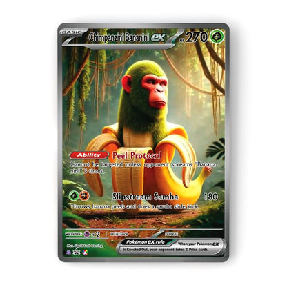 Italian Brainrot Pokemon - Custom Holographic Fan-Art Cards - Hilarious Affordable Gift for Meme & Pokemon Fans