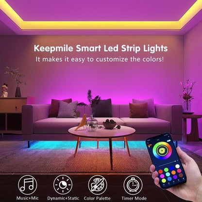 RGB Phantom LED Light - Intelligent Point-Controlled Voice-App, Waterproof, Sun Resistance, Ideal for Indoors & Outdoors, Music Sync LED Strip, Mother'S Day Gift
