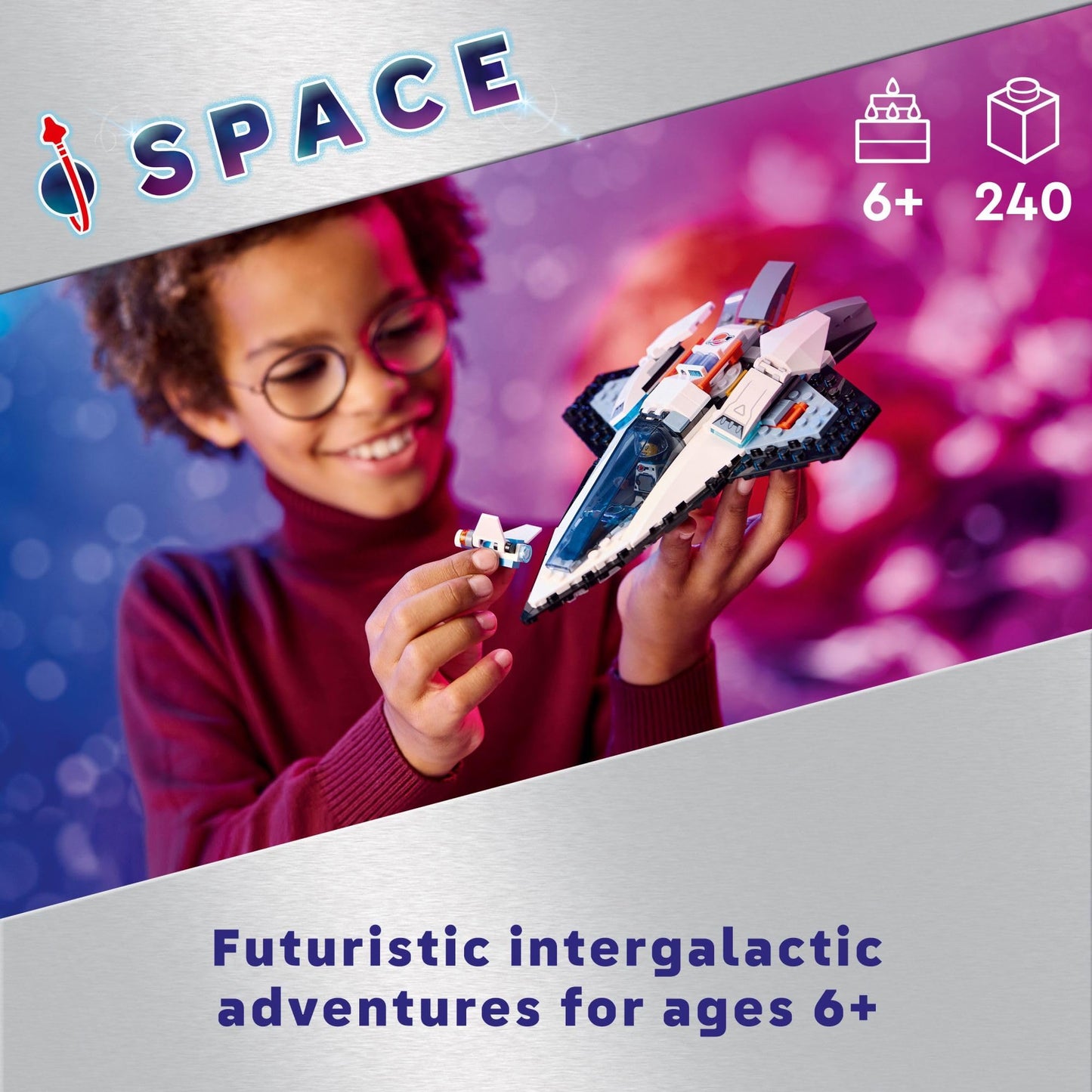 LEGO® City Nave Espacial Interestelar para armar un Cohete Espacial de colección; los niños exploradores podrán planear su Propio Viaje a Marte o a Cualquier Lugar a Donde Llegue su imaginación 60430