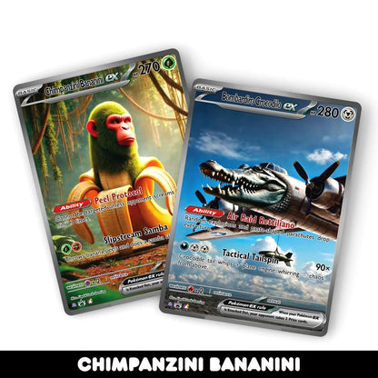 Italian Brainrot Pokemon - Custom Holographic Fan-Art Cards - Hilarious Affordable Gift for Meme & Pokemon Fans