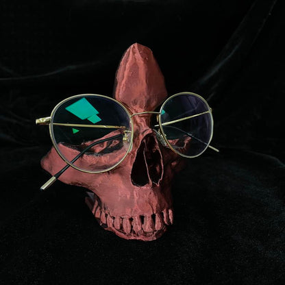Stylish Skull Eyeglass Holder - Unique 3D Printed Display Stand for Reading Glasses
