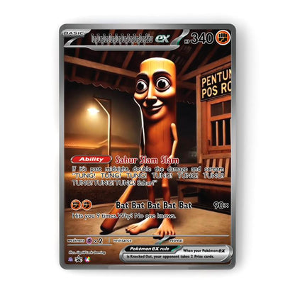 Italian Brainrot Pokemon - Custom Holographic Fan-Art Cards - Hilarious Affordable Gift for Meme & Pokemon Fans