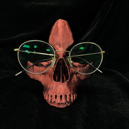 Stylish Skull Eyeglass Holder - Unique 3D Printed Display Stand for Reading Glasses