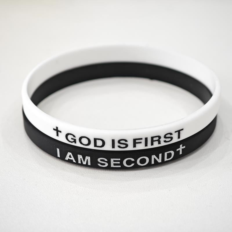 2-Packs-God IS FIRST BRACELET I AM SECOND Motivational Message Man BRACELET Thin Style Religious Easter Gifts Springtok