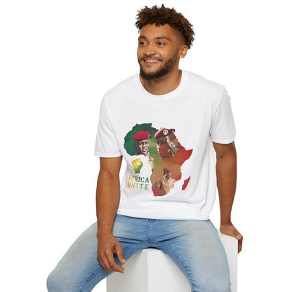 Africa Unite Unisex T-Shirt Featuring Support for President Ibrahim Traore and Pan-African Unity Movement