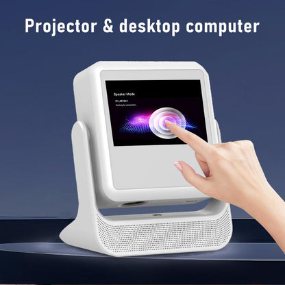 [US Warehouse] Aepuosem A2Pro 4K UHD Projector, 8-Inch Touch Tablet, Native 1080P, Auto Focus and Obstacle Avoidance, HIFI Speaker, Android 12, Wifi 6, Bluetooth Connection, 180° Rotation, Comes with Remote Control, Suitable for Games, Movies and Gifts.
