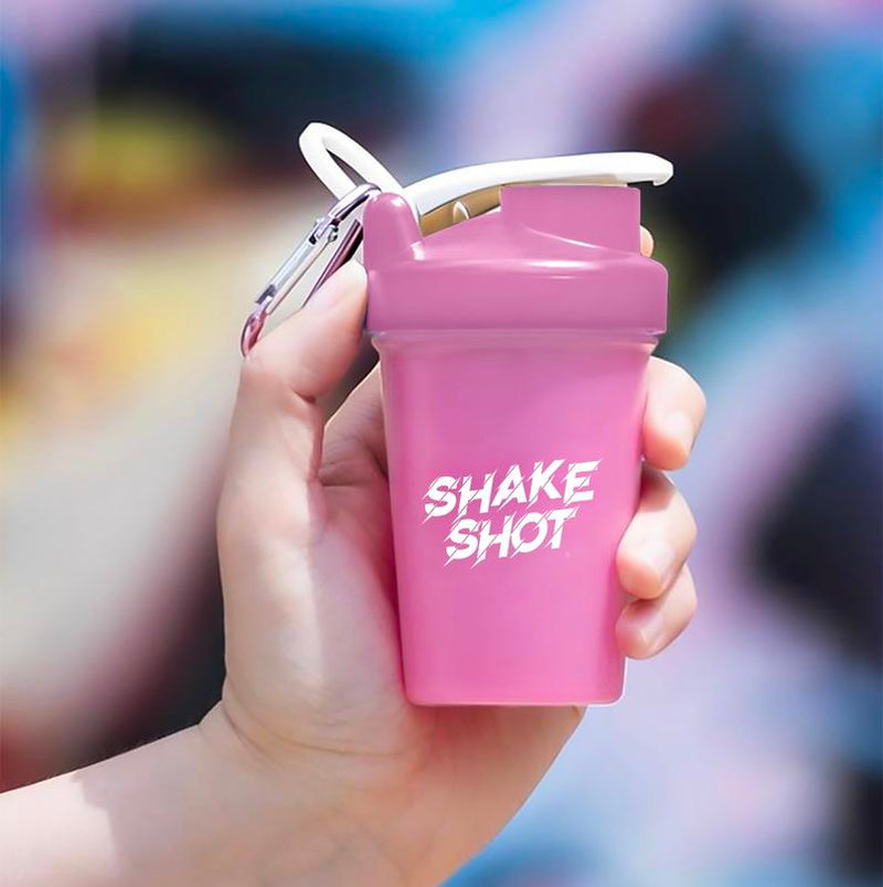 Shake Shot Variety Packs 4 Oz Mini Pre-Workout & Supplement Bottle with Clip & Shaker Ball