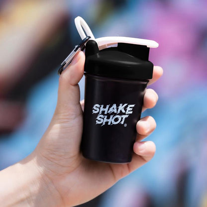 Shake Shot Variety Packs 4 Oz Mini Pre-Workout & Supplement Bottle with Clip & Shaker Ball
