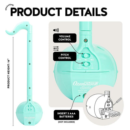 Otamatone Regular Sweets [Mint] - Japanese Musical Instrument Electronic Synthesizer - Maywa Denki Studio - Fun Gift for Children, Teens, Adults