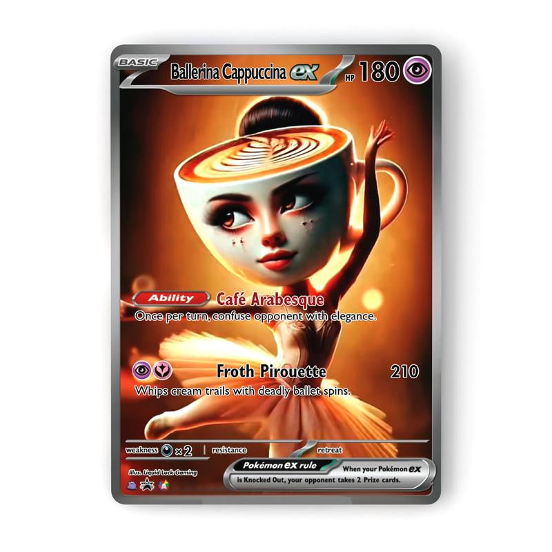 Italian Brainrot Pokemon - Custom Holographic Fan-Art Cards - Hilarious Affordable Gift for Meme & Pokemon Fans