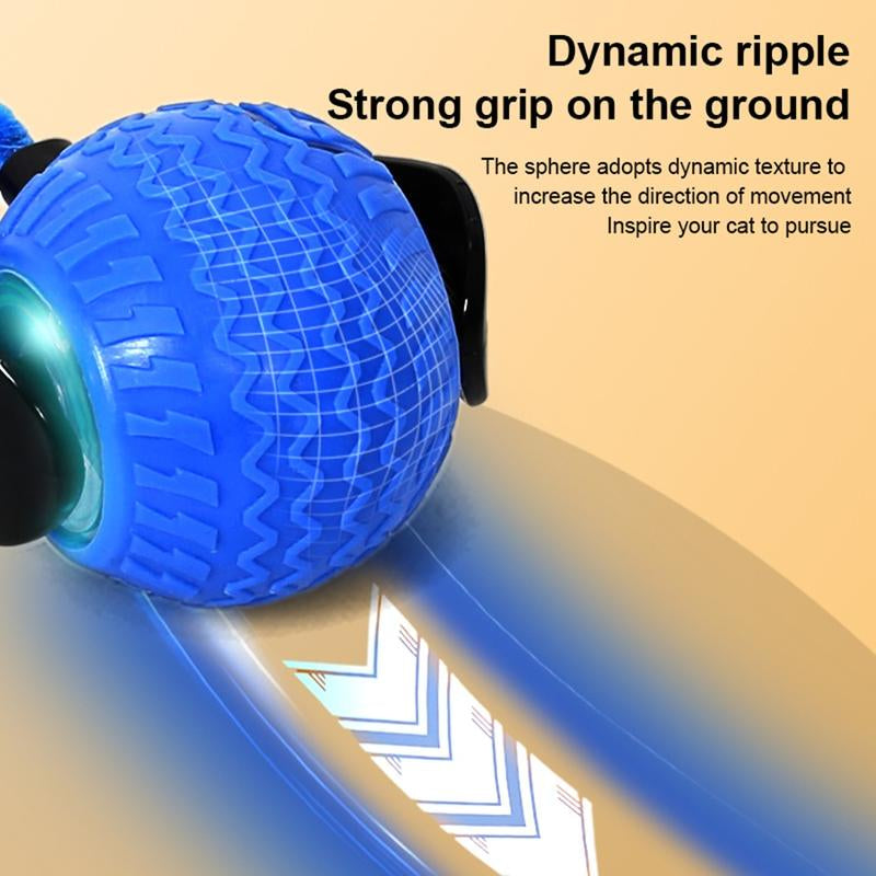 Smart Interactive Cat Ball Toy for Indoor Cats，Automatic Self-Moving Cats Dogs Ball with USB Charging，Obstacle Avoidance Smart Cat Toys for Keep Them Busy for Small/Medium/Large Cats Dogs Outdoor Pet Toy Rolling Cat Toys Smart Interactive Kitten